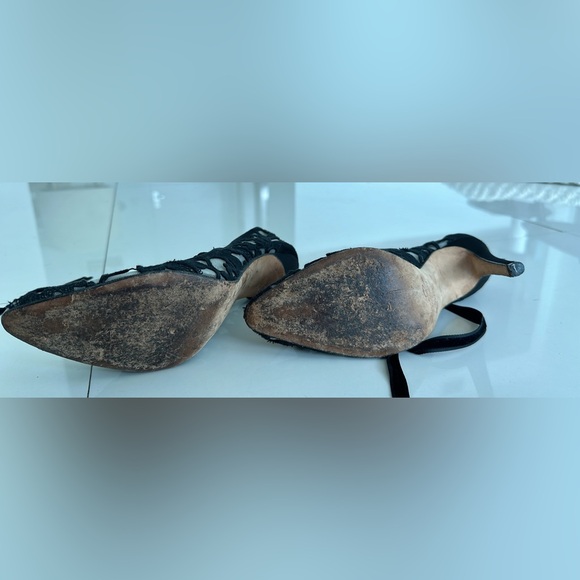 Oscar de La Renta Black heels, unique elegant design - Picture 8 of 8
